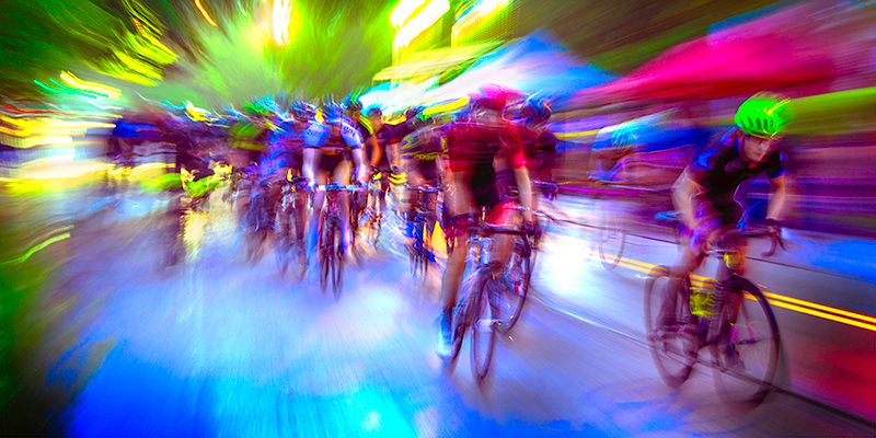 ToTheFinish.jpg :: Each year at designated times, planned years or days in advance, cyclists will turn the streets of a city or the back roads of a quiet countryside into a blur of colors as they compete for a space on the winners podium, and the dream of one day being respected by their peers.