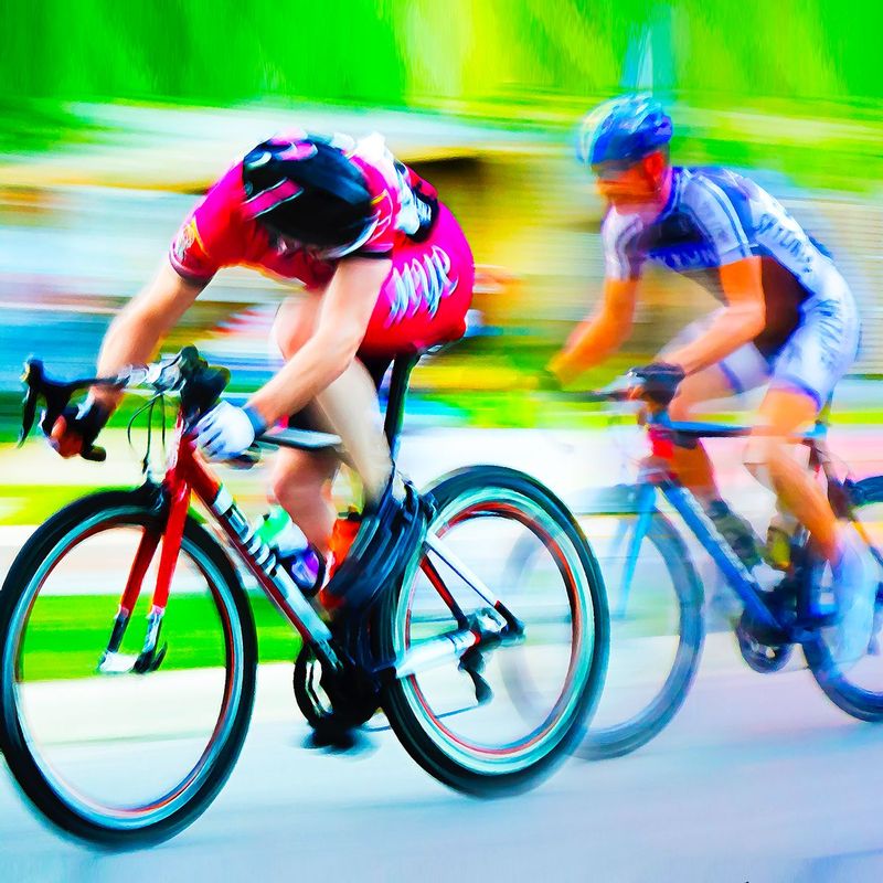 Just Checking.jpg :: Each year at designated times, planned years or days in advance, cyclists will turn the streets of a city or the back roads of a quiet countryside into a blur of colors as they compete for a space on the winners podium, and the dream of one day being respected by their peers.