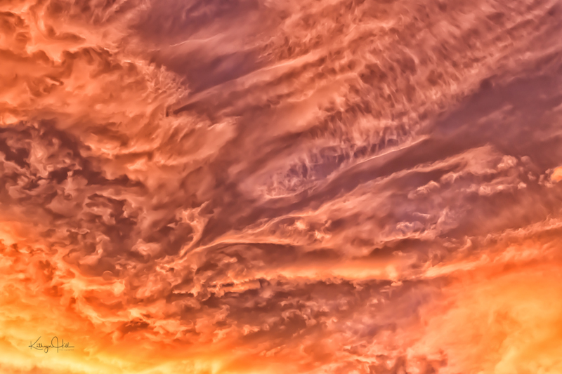 Fiery Detail.jpg :: Intimate Detail Within Spectacular Sunset Clouds; Up Close and Personal