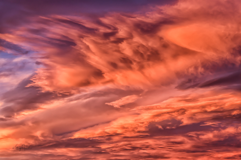 Fiery Splash.jpg :: Intimate Detail Within Spectacular Sunset Clouds; Up Close and Personal