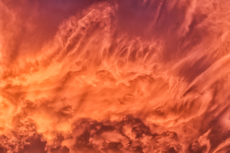 Fire Within.jpg :: Intimate Detail Within Spectacular Sunset Clouds; Up Close and Personal