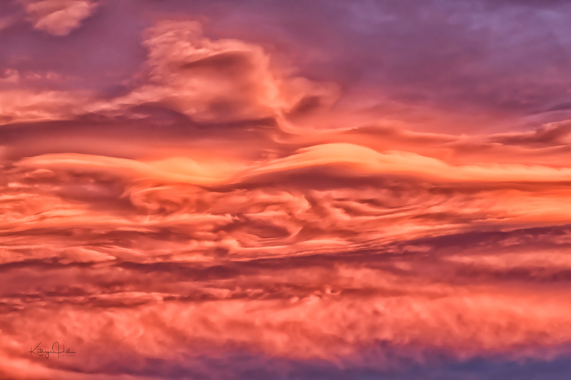 Mountains of Clouds.jpg :: Intimate Detail Within Spectacular Sunset Clouds; Up Close and Personal