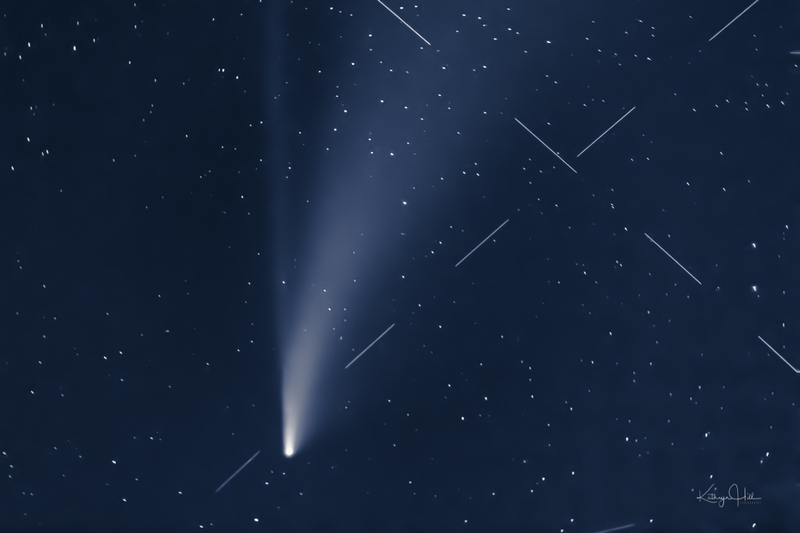 NEOWISE 2020 with Satellites.jpg :: NEOWISE 2020 and Satellites
