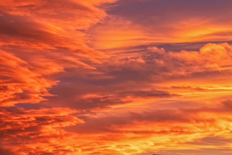 Reaching.jpg :: Intimate Detail Within Spectacular Sunset Clouds; Up Close and Personal