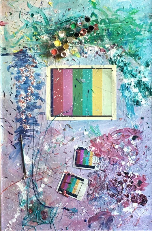 1983-2 Painting  36x24 Acrylic Media On Canvas Board Chrome Frame.jpg
