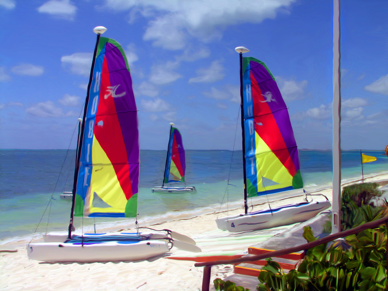 Cancun Sailboat Landscape.jpg :: OLYMPUS DIGITAL CAMERA