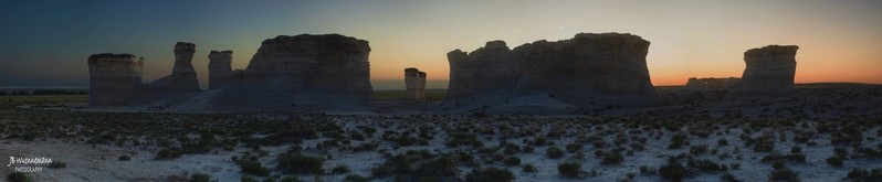 Monument Rocks Kansas Sunset Panorama(1).jpg