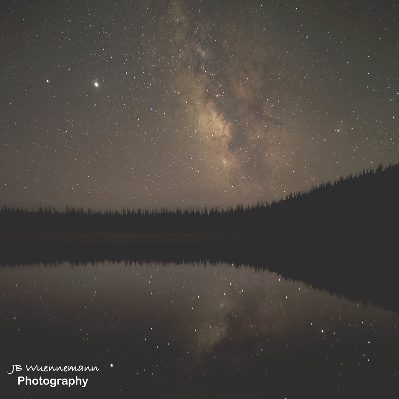 Notch Lake Milkyway Reflection(1).jpg :: Made from 10 light frames by Starry Landscape Stacker 1.8.0.  Algorithm: Mean Min Hor Noise