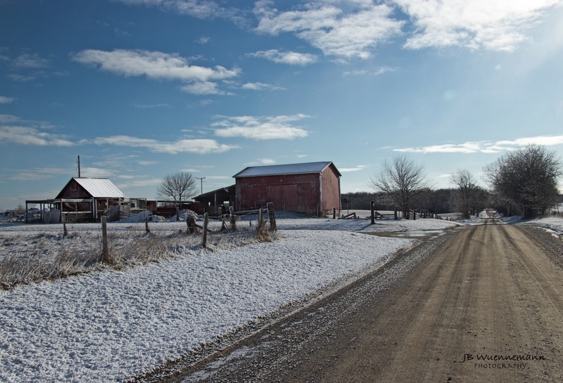 Red Barn dirt Road(1).jpg :: Red Barn on a Dirt Road in Manchester Township Michigan