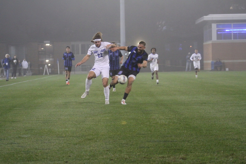 2025 NCAA Division I Mens Soccer Saint Louis University vs University of Kentucky -XXI.jpg :: Saint Louis University (SLU) Billikens vs University of Kentucky in the 2025 NCAA Men's Soccer Championship first round of play. 11/20/2025 7pm at Robert R. Hermann Stadium in St. Louis, Missouri, USA. The Wildcats scored first in the first half. At the half it was Kentucky 1 to 0. The fog lowered visibility, and the damp turf made this a true to form Fall match up.   NCAA Division I Men's Soccer 2025