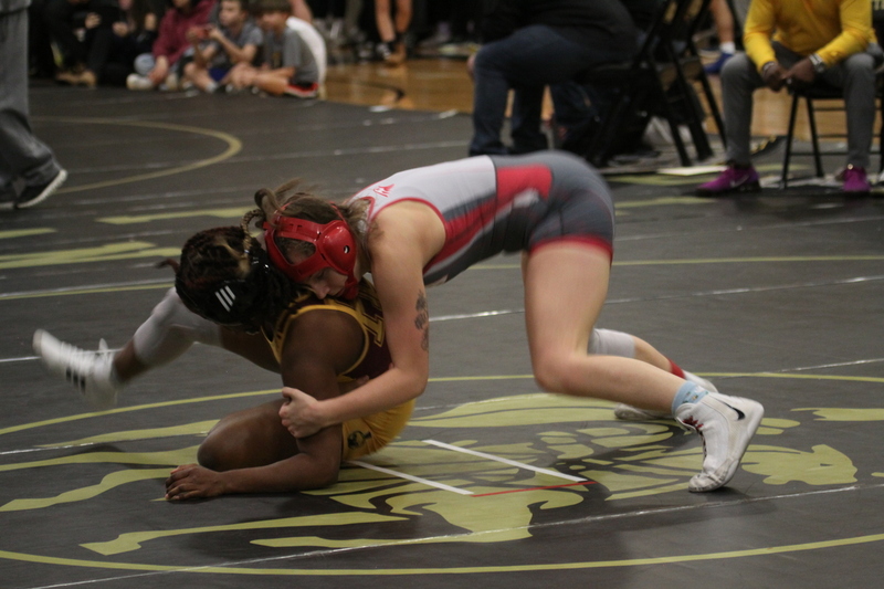 2026 Lafayette Fred Ross Boys and Girls Invitational LVII.jpg :: 2026 Lafayette 'Fred Ross' Invitational For both boys and girls. Fred Ross (Coach Ross) was a Wrestling High School Coach at Lafayette High School. Coach Ross coached Little League wrestling as well as High School. A staff of referees officiated the matches. The tournament was exciting with both boys and girls in the same gymnasium girls on one end of the gymnasium and the boys on the other side of the gymnasium. Wildwood, Missouri, United States 01-10-2026 