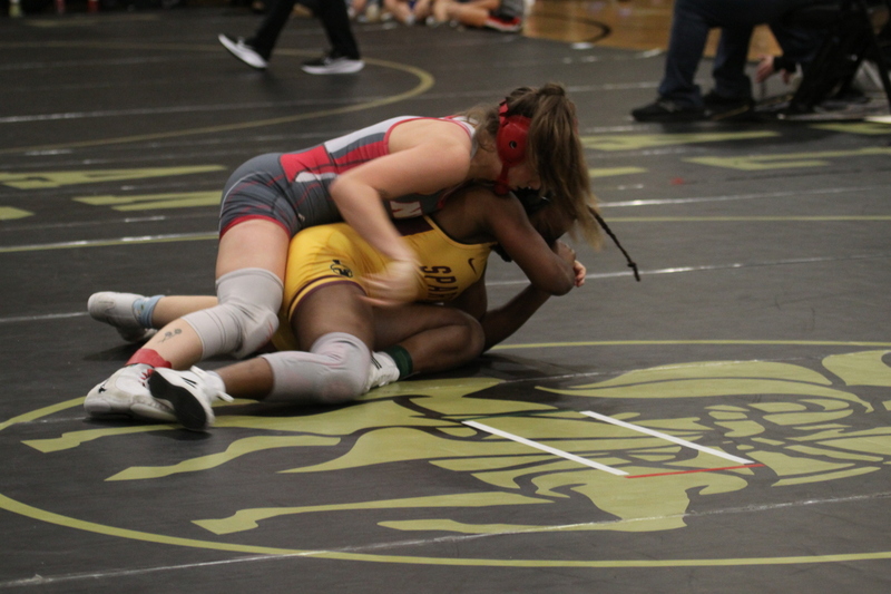 2026 Lafayette Fred Ross Boys and Girls Invitational LXI.jpg :: 2026 Lafayette 'Fred Ross' Invitational For both boys and girls. Fred Ross (Coach Ross) was a Wrestling High School Coach at Lafayette High School. Coach Ross coached Little League wrestling as well as High School. A staff of referees officiated the matches. The tournament was exciting with both boys and girls in the same gymnasium girls on one end of the gymnasium and the boys on the other side of the gymnasium. Wildwood, Missouri, United States 01-10-2026 