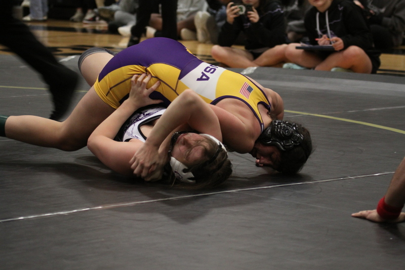 2026 Lafayette Fred Ross Boys and Girls Invitational LXXXVI.jpg :: 2026 Lafayette 'Fred Ross' Invitational For both boys and girls. Fred Ross (Coach Ross) was a Wrestling High School Coach at Lafayette High School. Coach Ross coached Little League wrestling as well as High School. A staff of referees officiated the matches. The tournament was exciting with both boys and girls in the same gymnasium girls on one end of the gymnasium and the boys on the other side of the gymnasium. Wildwood, Missouri, United States 01-10-2026 