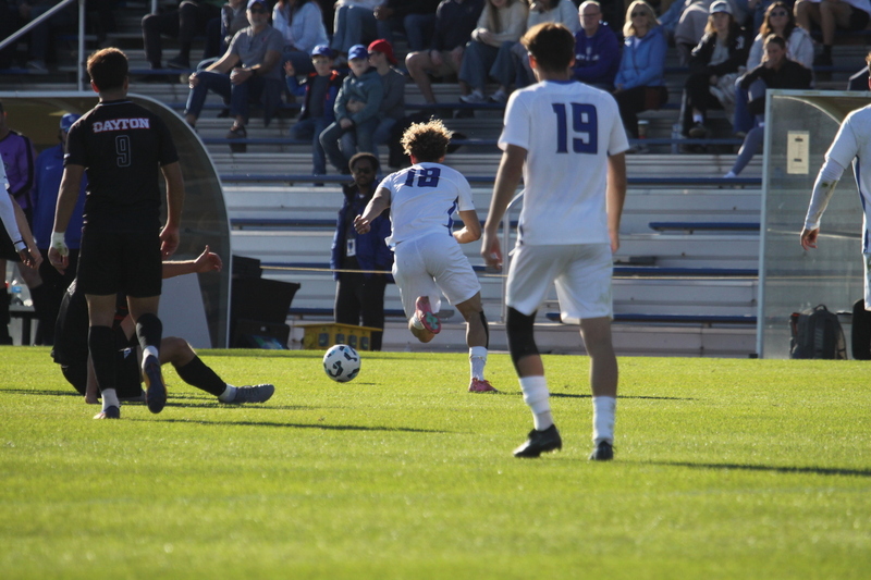 A10 Championship Final 2025 SLU vs Dayton 1 -CIII.jpg :: Saint Louis University (SLU) Billikens vs University of Dayton (UD) Flyers - A10 Championship Final 2025 - Men's Soccer - at Robert R. Hermann Stadium in St. Louis, Missouri, USA. the tie with double overtime was settled by penalty kick shootout. SLU won 5 to 4. NCAA Men's Soccer  