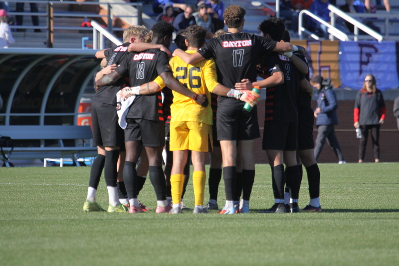 A10 Championship Final 2025 SLU vs Dayton 1 -CIV.jpg :: Saint Louis University (SLU) Billikens vs University of Dayton (UD) Flyers - A10 Championship Final 2025 - Men's Soccer - at Robert R. Hermann Stadium in St. Louis, Missouri, USA. the tie with double overtime was settled by penalty kick shootout. SLU won 5 to 4. NCAA Men's Soccer  
