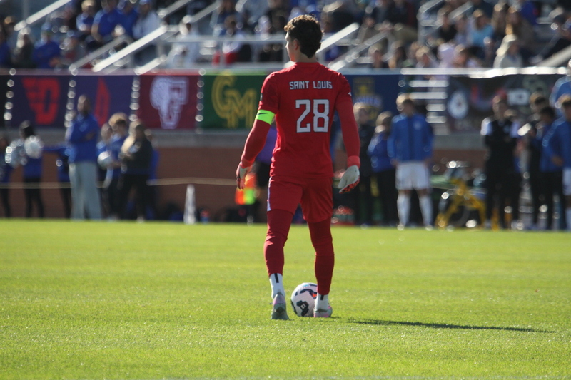 A10 Championship Final 2025 SLU vs Dayton 1 -LIX.jpg :: Saint Louis University (SLU) Billikens vs University of Dayton (UD) Flyers at Robert R. Hermann Stadium during the A10 Championship Finals 2025 in St Louis, Missouri, USA. a 1 to 1 tie in regulation play. NCAA Men's Soccer, Division I Sports, Atlantic 10 Conference