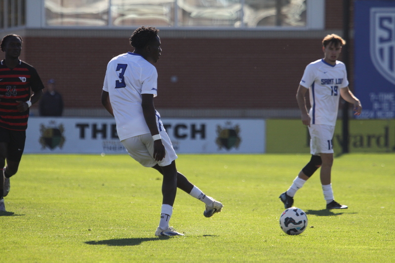 A10 Championship Final 2025 SLU vs Dayton 1 -LVI.jpg :: Saint Louis University (SLU) Billikens vs University of Dayton (UD) Flyers at Robert R. Hermann Stadium during the A10 Championship Finals 2025 in St Louis, Missouri, USA. a 1 to 1 tie in regulation play. NCAA Men's Soccer, Division I Sports, Atlantic 10 Conference