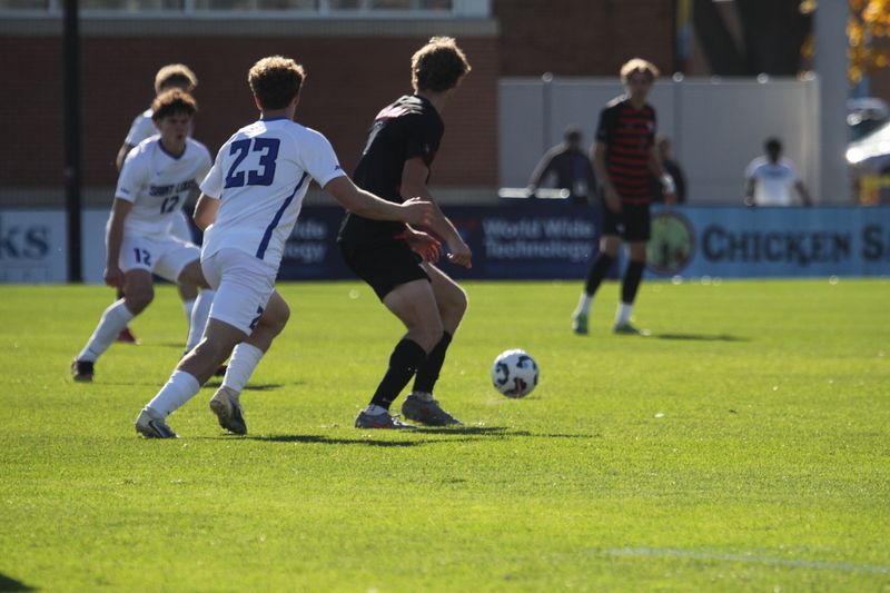 A10 Championship Final 2025 SLU vs Dayton 1 -LVII.jpg :: Saint Louis University (SLU) Billikens vs University of Dayton (UD) Flyers at Robert R. Hermann Stadium during the A10 Championship Finals 2025 in St Louis, Missouri, USA. a 1 to 1 tie in regulation play. NCAA Men's Soccer, Division I Sports, Atlantic 10 Conference
