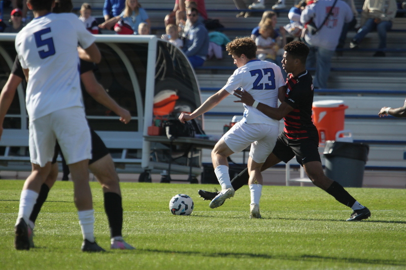 A10 Championship Final 2025 SLU vs Dayton 1 -LXV.jpg :: Saint Louis University (SLU) Billikens vs University of Dayton (UD) Flyers at Robert R. Hermann Stadium during the A10 Championship Finals 2025 in St Louis, Missouri, USA. a 1 to 1 tie in regulation play. NCAA Men's Soccer, Division I Sports, Atlantic 10 Conference