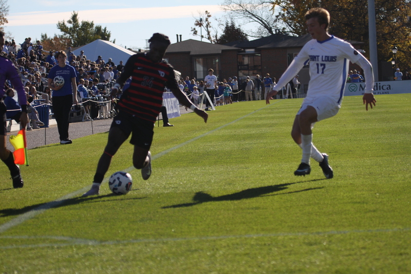 A10 Championship Final 2025 SLU vs Dayton 1 -LXXXXIV.jpg :: Saint Louis University (SLU) Billikens vs University of Dayton (UD) Flyers - A10 Championship Final 2025 - Men's Soccer - at Robert R. Hermann Stadium in St. Louis, Missouri, USA. the tie with double overtime was settled by penalty kick shootout. SLU won 5 to 4. NCAA Men's Soccer  