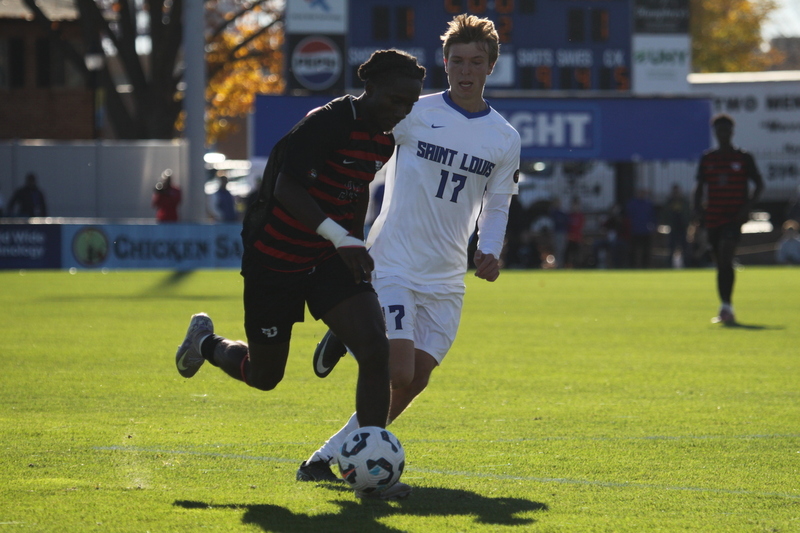 A10 Championship Final 2025 SLU vs Dayton 1 -LXXXXIX.jpg :: Saint Louis University (SLU) Billikens vs University of Dayton (UD) Flyers - A10 Championship Final 2025 - Men's Soccer - at Robert R. Hermann Stadium in St. Louis, Missouri, USA. the tie with double overtime was settled by penalty kick shootout. SLU won 5 to 4. NCAA Men's Soccer  