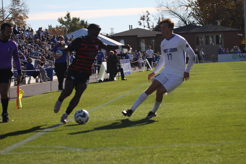 A10 Championship Final 2025 SLU vs Dayton 1 -LXXXXV.jpg :: Saint Louis University (SLU) Billikens vs University of Dayton (UD) Flyers - A10 Championship Final 2025 - Men's Soccer - at Robert R. Hermann Stadium in St. Louis, Missouri, USA. the tie with double overtime was settled by penalty kick shootout. SLU won 5 to 4. NCAA Men's Soccer  