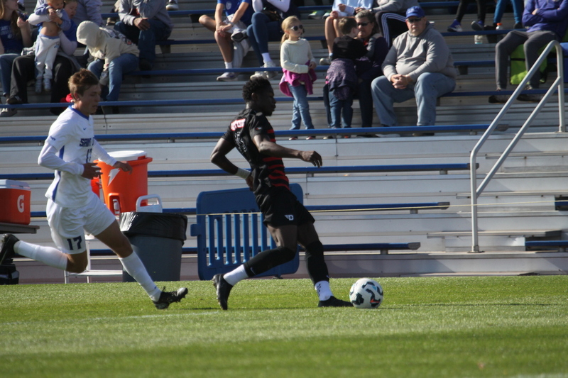 A10 Championship Final 2025 SLU vs Dayton 1 -XVIII.jpg :: Saint Louis University (SLU) vs University of Dayton - A10 Championship Final played at Robert R. Hermann Stadium in St Louis, Missouri, USA. Double overtime with a penalty kick shootout to decide the winner. After a 1 to 1 tie in regulation time play. SLU wins the shootout 5 to 4. NCAA Men's Soccer 2025, 11/16/2025