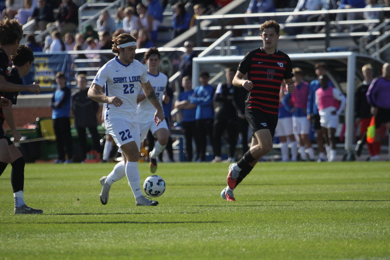 A10 Championship Final 2025 SLU vs Dayton 1 -XXVII.jpg :: Saint Louis University (SLU) vs University of Dayton - A10 Championship Final played at Robert R. Hermann Stadium in St Louis, Missouri, USA. Double overtime with a penalty kick shootout to decide the winner. After a 1 to 1 tie in regulation time play. SLU wins the shootout 5 to 4. NCAA Men's Soccer 2025, 11/16/2025