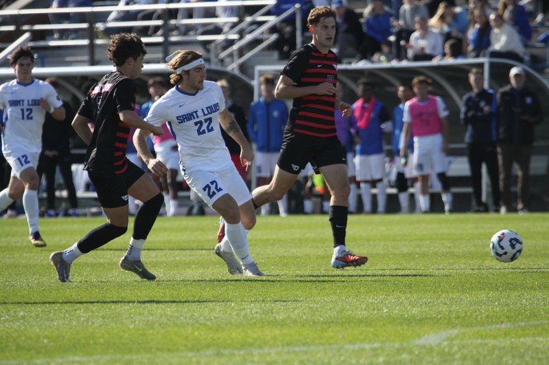 A10 Championship Final 2025 SLU vs Dayton 1 -XXVIII.jpg :: Saint Louis University (SLU) vs University of Dayton - A10 Championship Final played at Robert R. Hermann Stadium in St Louis, Missouri, USA. Double overtime with a penalty kick shootout to decide the winner. After a 1 to 1 tie in regulation time play. SLU wins the shootout 5 to 4. NCAA Men's Soccer 2025, 11/16/2025