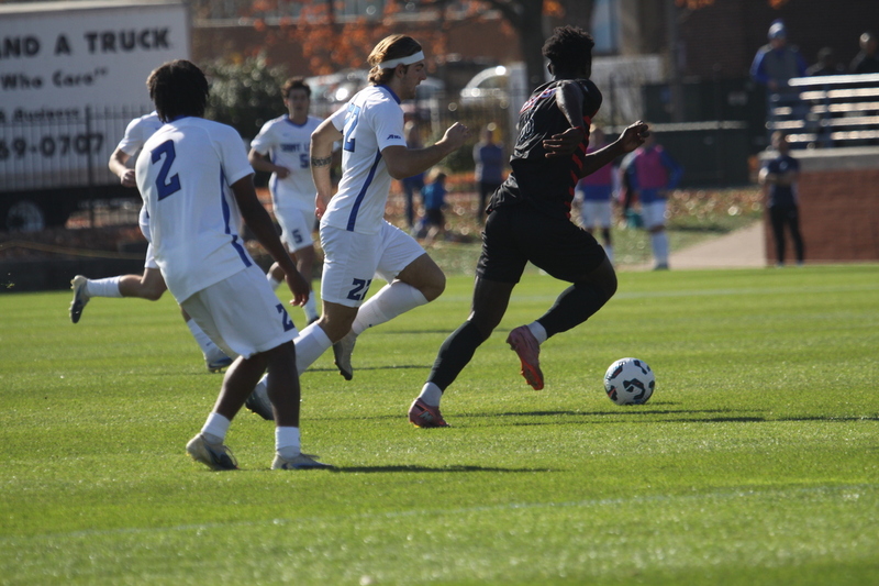 A10 Championship Final 2025 SLU vs Dayton 1 -XXXII.jpg :: Saint Louis University (SLU) vs University of Dayton - A10 Championship Final played at Robert R. Hermann Stadium in St Louis, Missouri, USA. Double overtime with a penalty kick shootout to decide the winner. After a 1 to 1 tie in regulation time play. SLU wins the shootout 5 to 4. NCAA Men's Soccer 2025, 11/16/2025