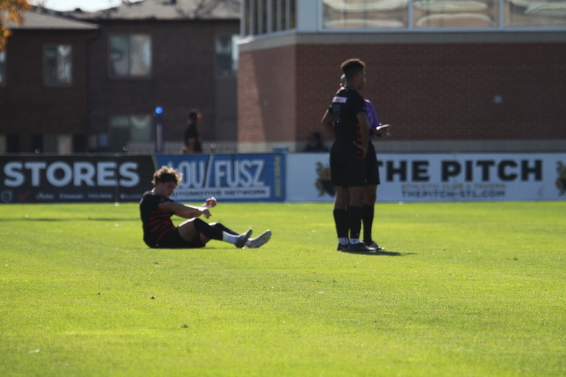 A10 Championship Final 2025 SLU vs Dayton 1 -XXXVI.jpg :: Saint Louis University (SLU) vs University of Dayton - A10 Championship Final played at Robert R. Hermann Stadium in St Louis, Missouri, USA. Double overtime with a penalty kick shootout to decide the winner. After a 1 to 1 tie in regulation time play. SLU wins the shootout 5 to 4. NCAA Men's Soccer 2025, 11/16/2025