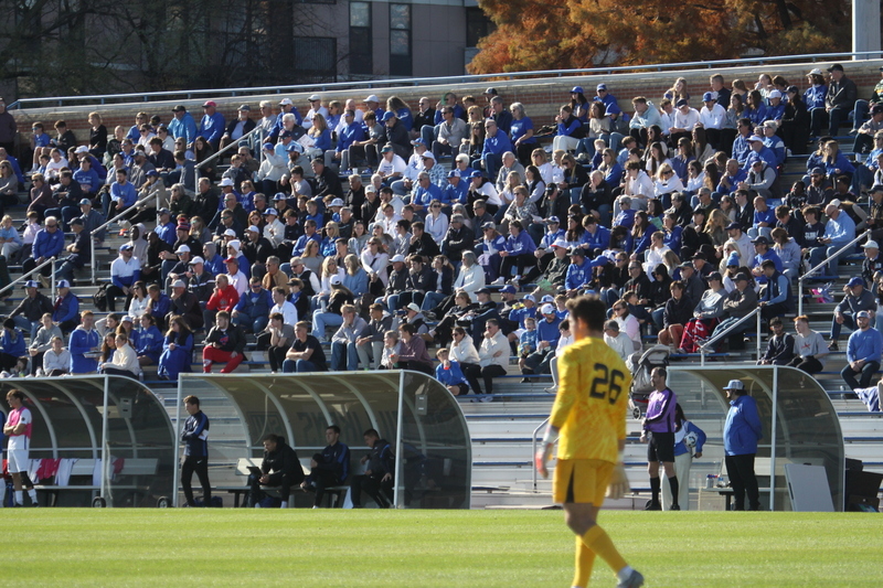 A10 Championship Final 2025 SLU vs Dayton 1 -XXXX.jpg :: Saint Louis University (SLU) vs University of Dayton - A10 Championship Final played at Robert R. Hermann Stadium in St Louis, Missouri, USA. Double overtime with a penalty kick shootout to decide the winner. After a 1 to 1 tie in regulation time play. SLU wins the shootout 5 to 4. NCAA Men's Soccer 2025, 11/16/2025