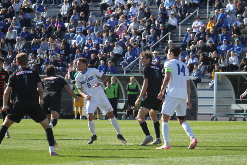 A10 Championship Final 2025 SLU vs Dayton 1 -XXXXIV.jpg :: Saint Louis University (SLU) vs University of Dayton - A10 Championship Final played at Robert R. Hermann Stadium in St Louis, Missouri, USA. Double overtime with a penalty kick shootout to decide the winner. After a 1 to 1 tie in regulation time play. SLU wins the shootout 5 to 4. NCAA Men's Soccer 2025, 11/16/2025