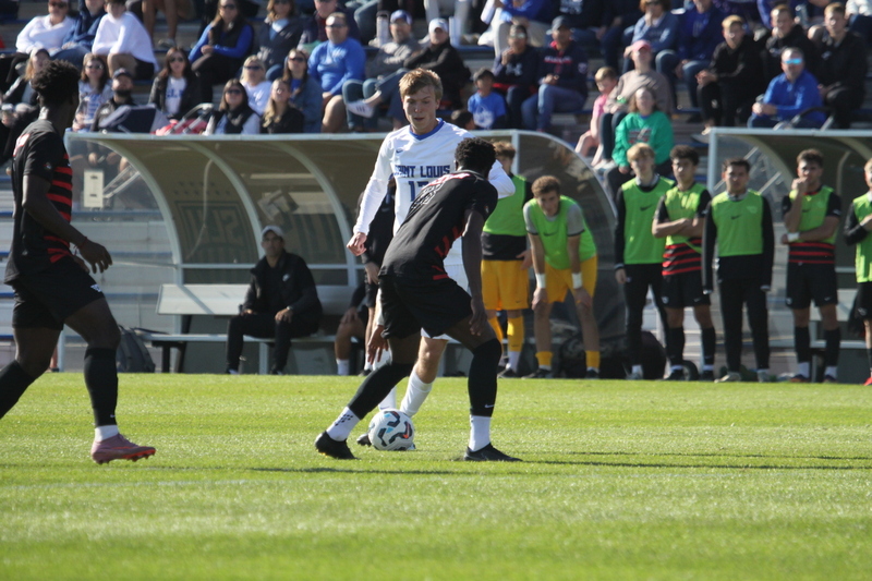 A10 Championship Final 2025 SLU vs Dayton 1 -XXXXIX.jpg :: Saint Louis University (SLU) vs University of Dayton - A10 Championship Final played at Robert R. Hermann Stadium in St Louis, Missouri, USA. Double overtime with a penalty kick shootout to decide the winner. After a 1 to 1 tie in regulation time play. SLU wins the shootout 5 to 4. NCAA Men's Soccer 2025, 11/16/2025