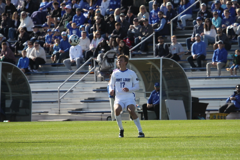 A10 Championship Final 2025 SLU vs Dayton 1 -XXXXV.jpg :: Saint Louis University (SLU) vs University of Dayton - A10 Championship Final played at Robert R. Hermann Stadium in St Louis, Missouri, USA. Double overtime with a penalty kick shootout to decide the winner. After a 1 to 1 tie in regulation time play. SLU wins the shootout 5 to 4. NCAA Men's Soccer 2025, 11/16/2025