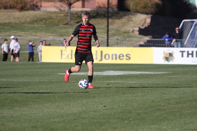 A10 Championship Final 2025 SLU vs Dayton 1A -XVIII.jpg :: A10 Championship Soccer Final 2025 - 11/16/2025 - Saint Louis University (SLU) Billikens vs University of Dayton (UD) Flyers at Robert R. Hermann Stadium in St. Louis, Missouri, USA. The No. 1 and No. 3 team of the A10 Conference played to a 1 to 1 tie in regulation time. After a scoreless double overtime, the match was settled by a five-penalty kick shoot-out. SLU won 5 to 4 - NCAA Men's Soccer