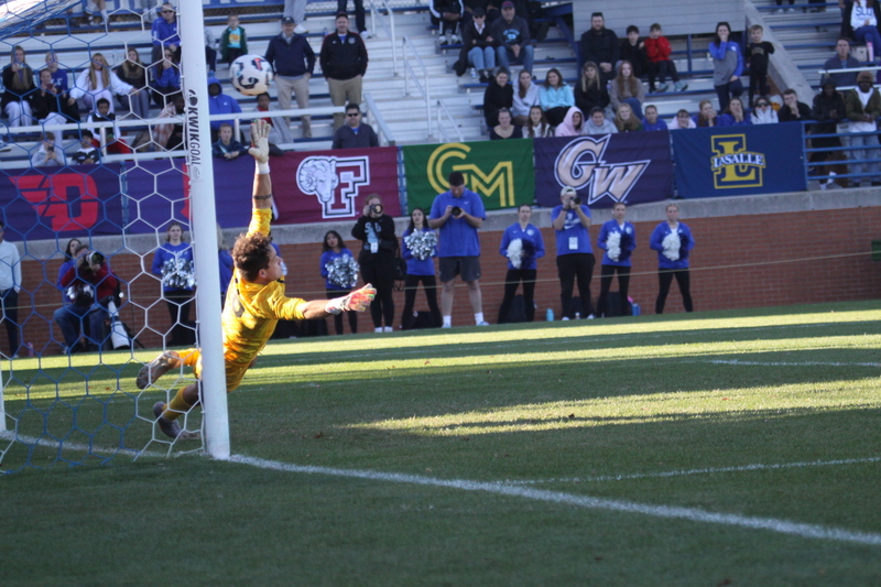 A10 Championship Final 2025 SLU vs Dayton 1A -XXVII.jpg :: A10 Championship Soccer Final 2025 - 11/16/2025 - Saint Louis University (SLU) Billikens vs University of Dayton (UD) Flyers at Robert R. Hermann Stadium in St. Louis, Missouri, USA. The No. 1 and No. 3 team of the A10 Conference played to a 1 to 1 tie in regulation time. After a scoreless double overtime, the match was settled by a five-penalty kick shoot-out. SLU won 5 to 4 - NCAA Men's Soccer