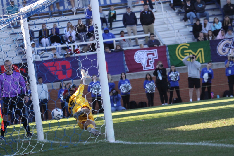 A10 Championship Final 2025 SLU vs Dayton 1A -XXXI.jpg :: A10 Championship Soccer Final 2025 - 11/16/2025 - Saint Louis University (SLU) Billikens vs University of Dayton (UD) Flyers at Robert R. Hermann Stadium in St. Louis, Missouri, USA. The No. 1 and No. 3 team of the A10 Conference played to a 1 to 1 tie in regulation time. After a scoreless double overtime, the match was settled by a five-penalty kick shoot-out. SLU won 5 to 4 - NCAA Men's Soccer