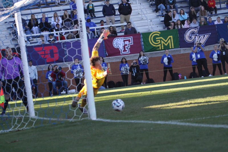 A10 Championship Final 2025 SLU vs Dayton 1A -XXXIII.jpg :: A10 Championship Soccer Final 2025 - 11/16/2025 - Saint Louis University (SLU) Billikens vs University of Dayton (UD) Flyers at Robert R. Hermann Stadium in St. Louis, Missouri, USA. The No. 1 and No. 3 team of the A10 Conference played to a 1 to 1 tie in regulation time. After a scoreless double overtime, the match was settled by a five-penalty kick shoot-out. SLU won 5 to 4 - NCAA Men's Soccer