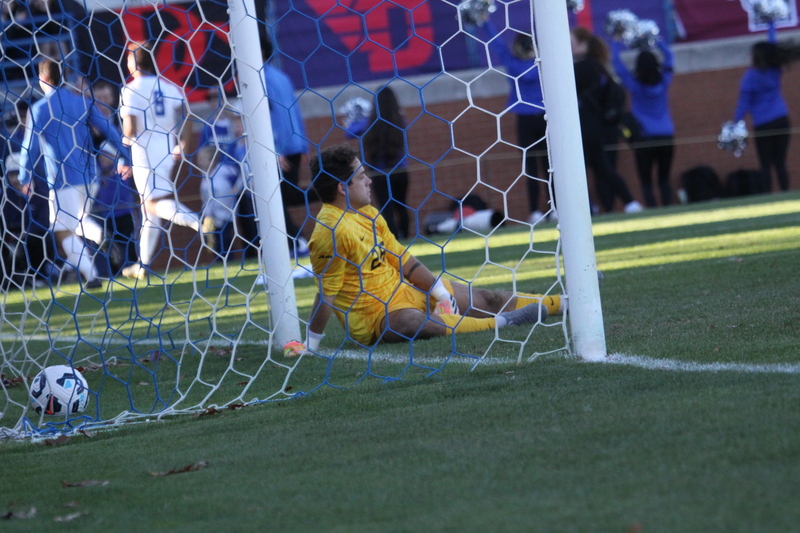 A10 Championship Final 2025 SLU vs Dayton 1A -XXXIX.jpg :: A10 Championship Soccer Final 2025 - 11/16/2025 - Saint Louis University (SLU) Billikens vs University of Dayton (UD) Flyers at Robert R. Hermann Stadium in St. Louis, Missouri, USA. The No. 1 and No. 3 team of the A10 Conference played to a 1 to 1 tie in regulation time. After a scoreless double overtime, the match was settled by a five-penalty kick shoot-out. SLU won 5 to 4 - NCAA Men's Soccer