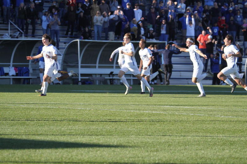 A10 Championship Final 2025 SLU vs Dayton 1A -XXXVI.jpg :: A10 Championship Soccer Final 2025 - 11/16/2025 - Saint Louis University (SLU) Billikens vs University of Dayton (UD) Flyers at Robert R. Hermann Stadium in St. Louis, Missouri, USA. The No. 1 and No. 3 team of the A10 Conference played to a 1 to 1 tie in regulation time. After a scoreless double overtime, the match was settled by a five-penalty kick shoot-out. SLU won 5 to 4 - NCAA Men's Soccer