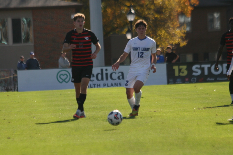 A10 Championship Final 2025 SLU vs Dayton IX.jpg :: Men's A10 Championship 2025 - A10 Soccer Final 2025 - 11/16/2025 12pm, Robert R. Hermann Stadium in St. Louis, Missouri, USA, NCAA Men's Soccer, Atlantic 10 Conference Championship, the game goes to overtime after a 1 to 1 tie in regulation time.   