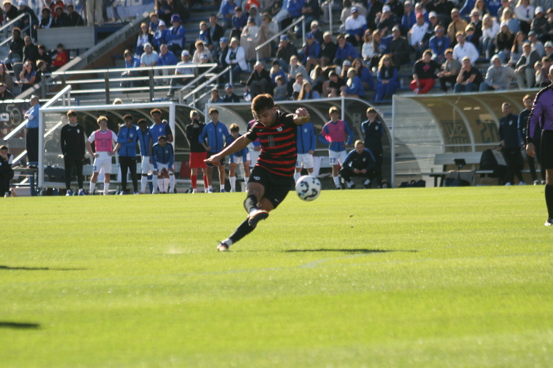 A10 Championship Final 2025 SLU vs Dayton L.jpg :: Saint Louis University (SLU) vs University of Dayton (Flyers) during the A10 Men's Soccer Championship 2025. 11/16/2025 - Robert R. Hermann Stadium in St. Louis, Missouri, USA. NCAA Men's Soccer, Atlantic 10 Championship 2025 finals which ended in double overtime and a five-penalty shootout after a tie in regulation time.    