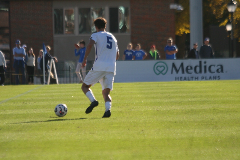 A10 Championship Final 2025 SLU vs Dayton LIV.jpg :: Saint Louis University (SLU) vs University of Dayton (Flyers) during the A10 Men's Soccer Championship 2025. 11/16/2025 - Robert R. Hermann Stadium in St. Louis, Missouri, USA. NCAA Men's Soccer, Atlantic 10 Championship 2025 finals which ended in double overtime and a five-penalty shootout after a tie in regulation time.    