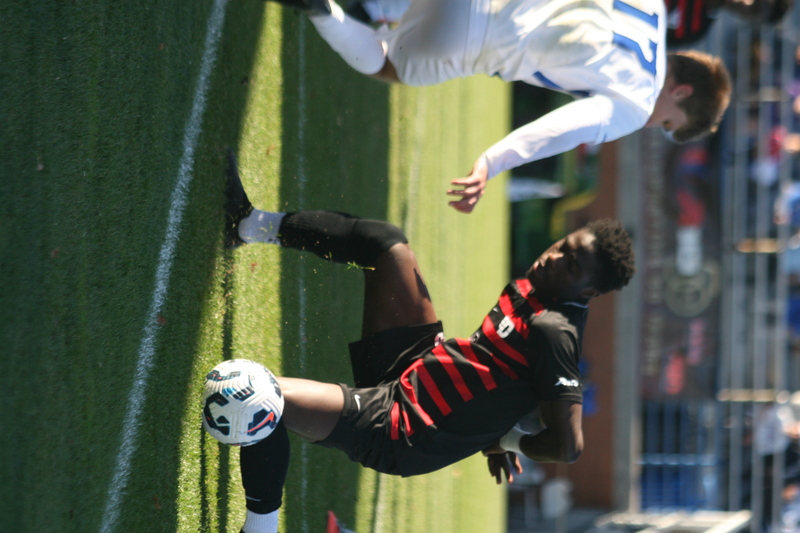 A10 Championship Final 2025 SLU vs Dayton LV.jpg :: Saint Louis University (SLU) vs University of Dayton (Flyers) during the A10 Men's Soccer Championship 2025. 11/16/2025 - Robert R. Hermann Stadium in St. Louis, Missouri, USA. NCAA Men's Soccer, Atlantic 10 Championship 2025 finals which ended in double overtime and a five-penalty shootout after a tie in regulation time.    