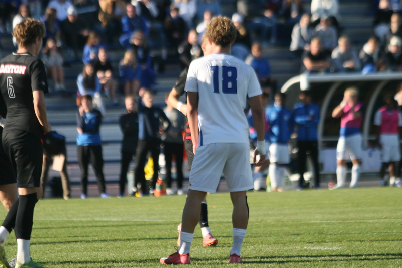 A10 Championship Final 2025 SLU vs Dayton LVI.jpg :: Saint Louis University (SLU) vs University of Dayton (Flyers) during the A10 Men's Soccer Championship 2025. 11/16/2025 - Robert R. Hermann Stadium in St. Louis, Missouri, USA. NCAA Men's Soccer, Atlantic 10 Championship 2025 finals which ended in double overtime and a five-penalty shootout after a tie in regulation time.    
