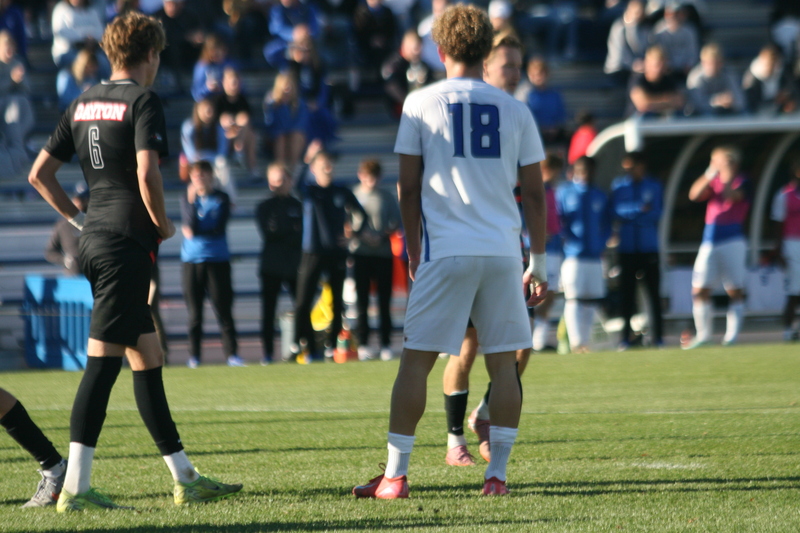 A10 Championship Final 2025 SLU vs Dayton LVII.jpg :: Saint Louis University (SLU) vs University of Dayton (Flyers) during the A10 Men's Soccer Championship 2025. 11/16/2025 - Robert R. Hermann Stadium in St. Louis, Missouri, USA. NCAA Men's Soccer, Atlantic 10 Championship 2025 finals which ended in double overtime and a five-penalty shootout after a tie in regulation time.    