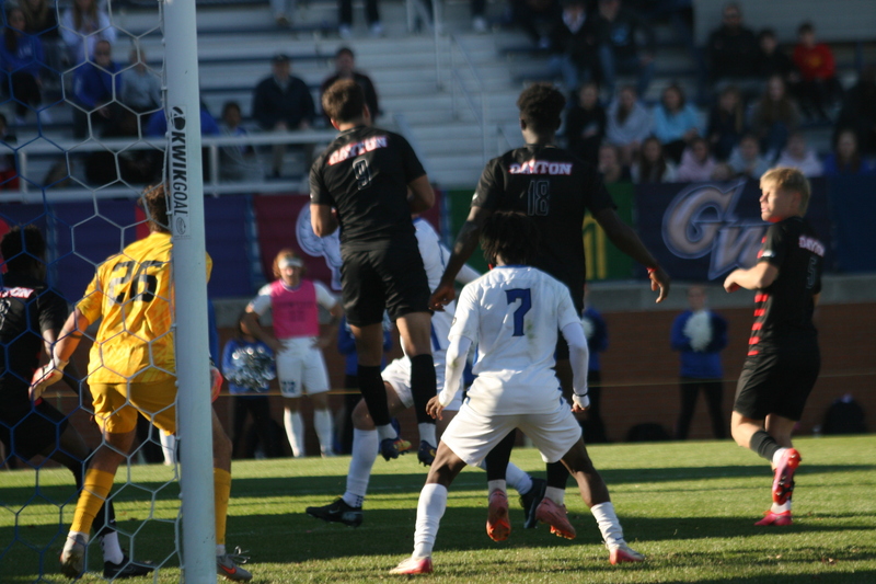 A10 Championship Final 2025 SLU vs Dayton LVIII.jpg :: Saint Louis University (SLU) vs University of Dayton (Flyers) during the A10 Men's Soccer Championship 2025. 11/16/2025 - Robert R. Hermann Stadium in St. Louis, Missouri, USA. NCAA Men's Soccer, Atlantic 10 Championship 2025 finals which ended in double overtime and a five-penalty shootout after a tie in regulation time.    