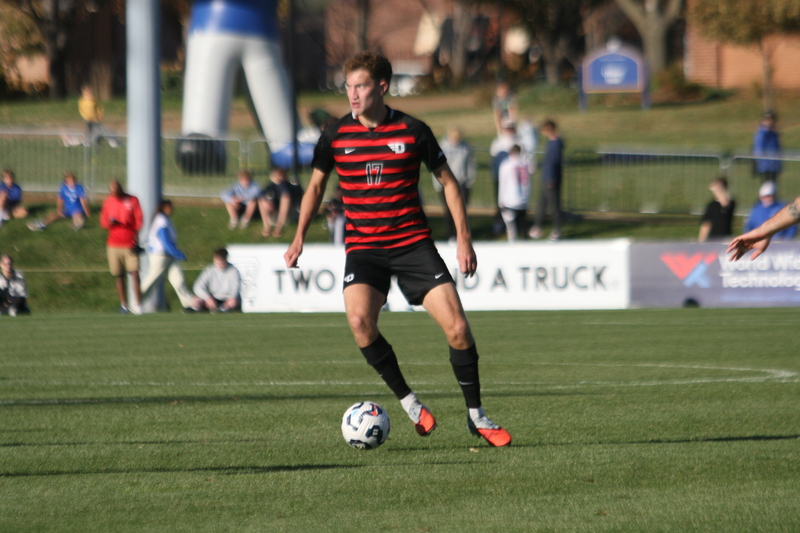 A10 Championship Final 2025 SLU vs Dayton LXII.jpg :: Saint Louis University (SLU) vs University of Dayton (Flyers) during the A10 Men's Soccer Championship 2025. 11/16/2025 - Robert R. Hermann Stadium in St. Louis, Missouri, USA. NCAA Men's Soccer, Atlantic 10 Championship 2025 finals which ended in double overtime and a five-penalty shootout after a tie in regulation time.    