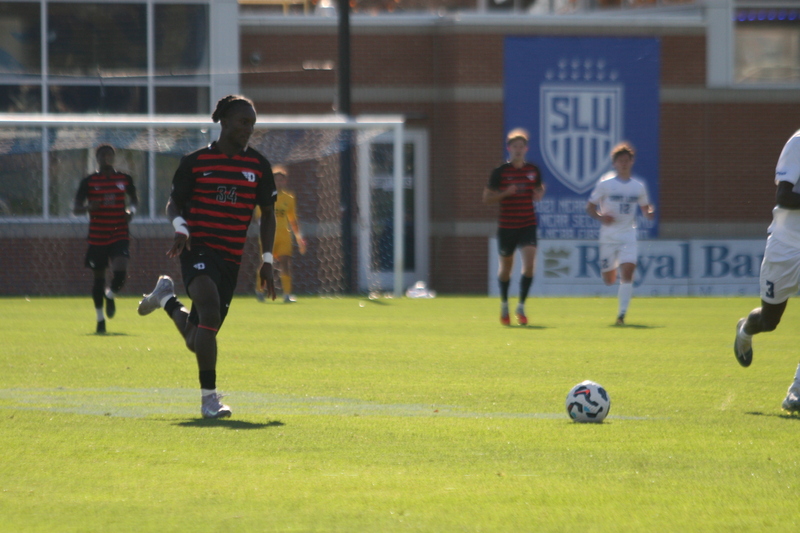 A10 Championship Final 2025 SLU vs Dayton XIV.jpg :: Men's A10 Championship 2025 - A10 Soccer Final 2025 - 11/16/2025 12pm, Robert R. Hermann Stadium in St. Louis, Missouri, USA, NCAA Men's Soccer, Atlantic 10 Conference Championship, the game goes to overtime after a 1 to 1 tie in regulation time.   